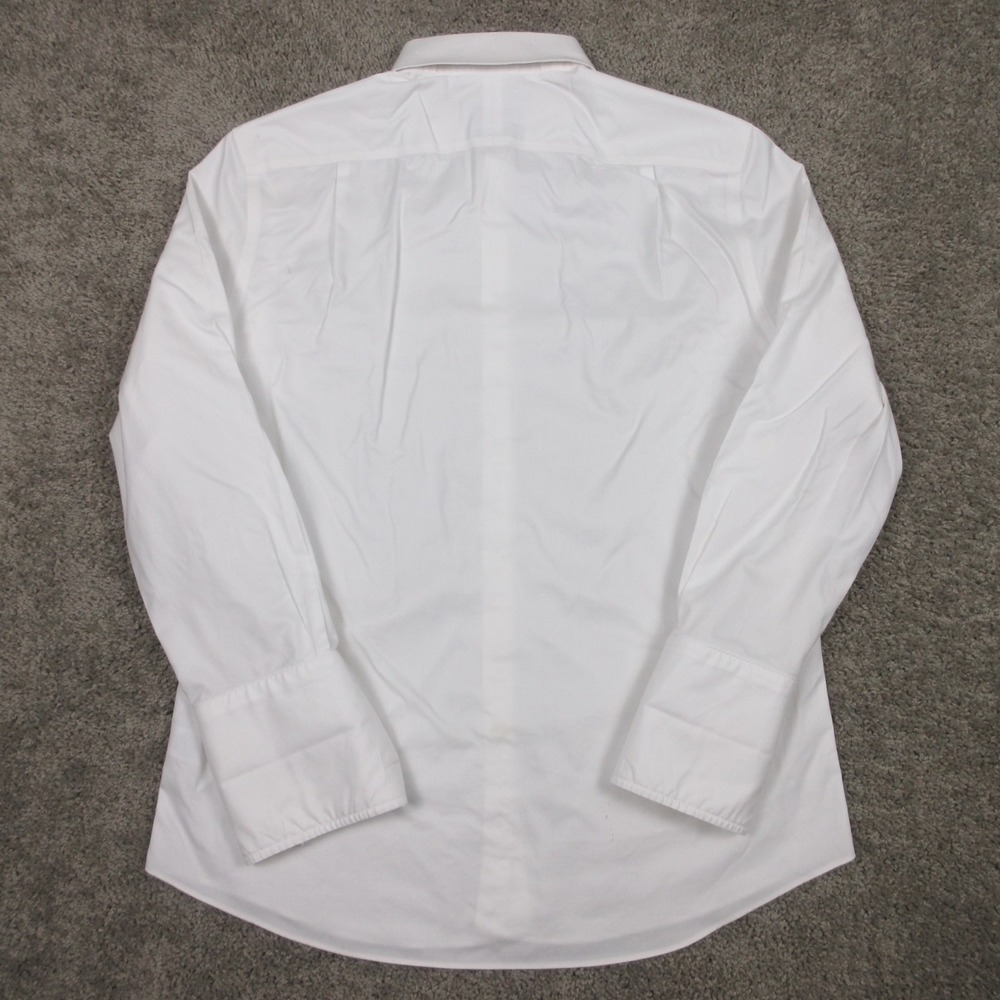 Charles Tyrwhitt Shirt Mens L 16.5 33 White Solid French Cuff Dress Button Up - Picture 7 of 12